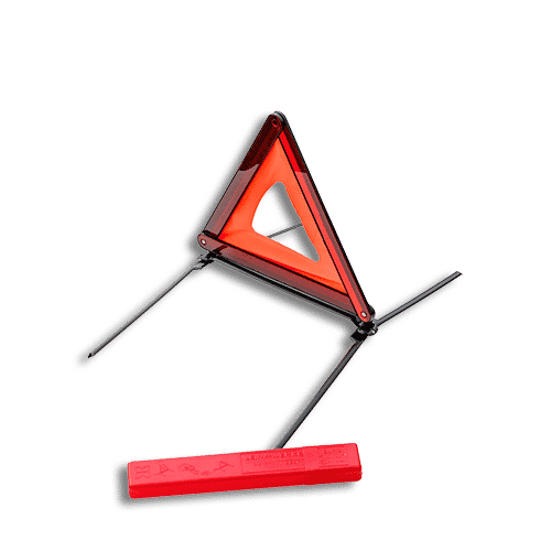 Výstražný trojuholník FUSO je bezpečnostná výbava, ktorá môže pomôcť v núdzových prípadoch a nečakaných situáciách. Dá sa bez problémov používať a namontovať do nákladného automobilu. Vyrobený podľa nariadení EHK. V niektorých krajinách je predpísané voziť v nákladnom automobile jeden alebo dva výstražné trojuholníky. Dodáva sa v úschovnom boxe.